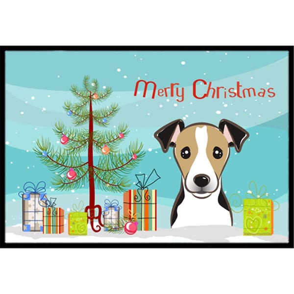 Carolines Treasures Christmas Tree and Jack Russell Terrier Indoor or Outdoor Mat- 18 x 27 BB1633MAT - main